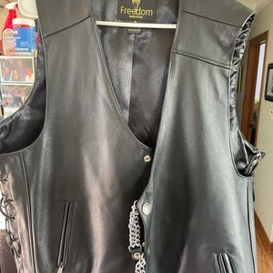 Leather vest made in USA